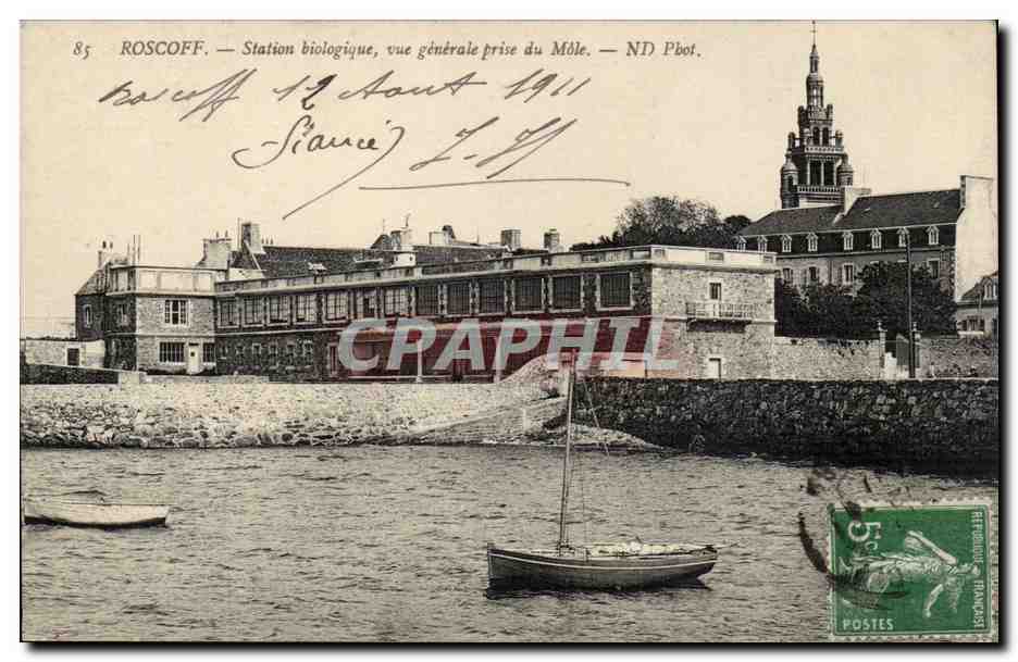 Roscoff CPA Stattion biologique vue generale prise du Mole