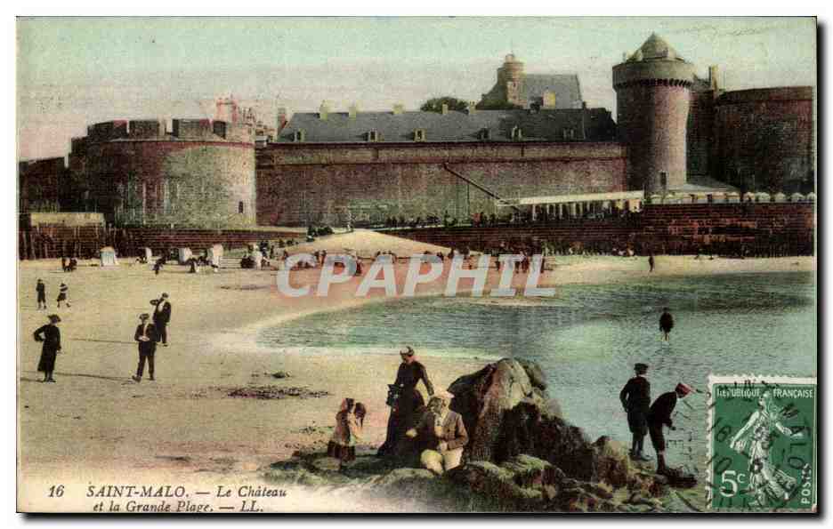 Saint-Malo — Le Château et la Grande Plage — LL. n°16