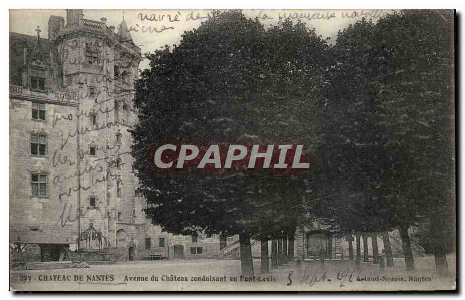 CPA Chateau de Nantes CPA Avenue du chateau conduisant au pont levis