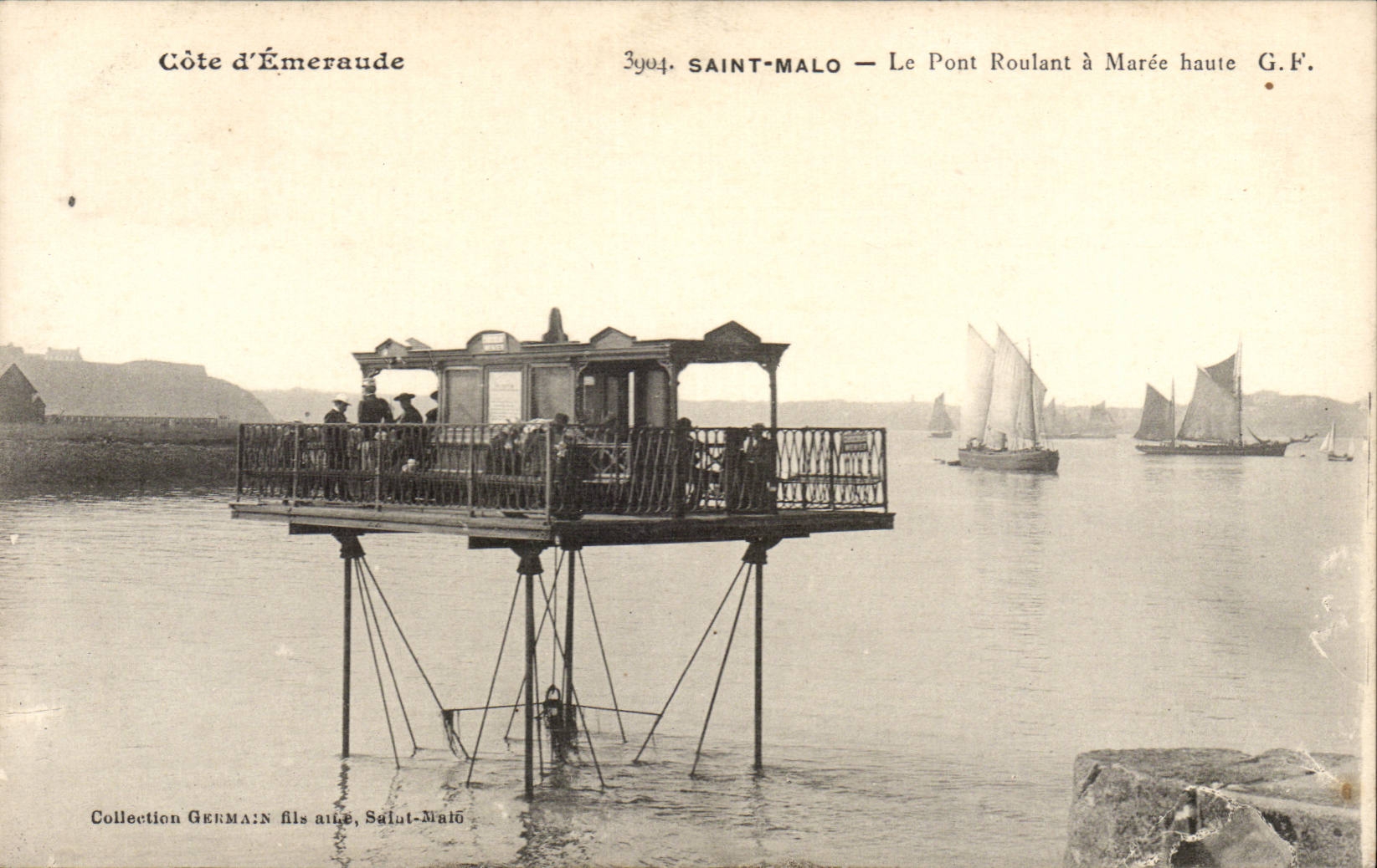 Saint-Malo — El Puente Roulant a Marea Alta — G.F. n°3904