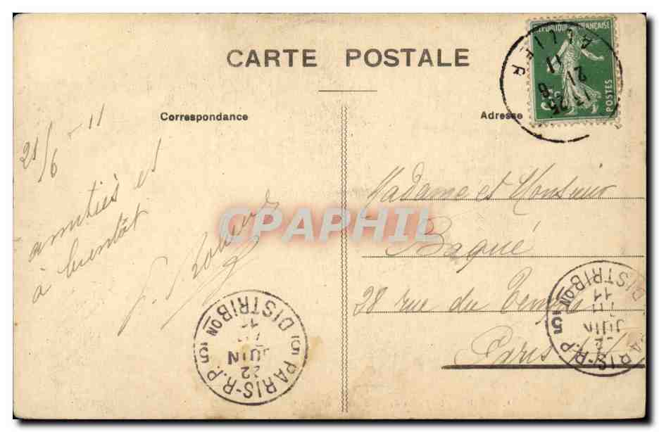 Vichy - Le Palais des Sources — CPA n°11, éditeur Vichy — Rückseite