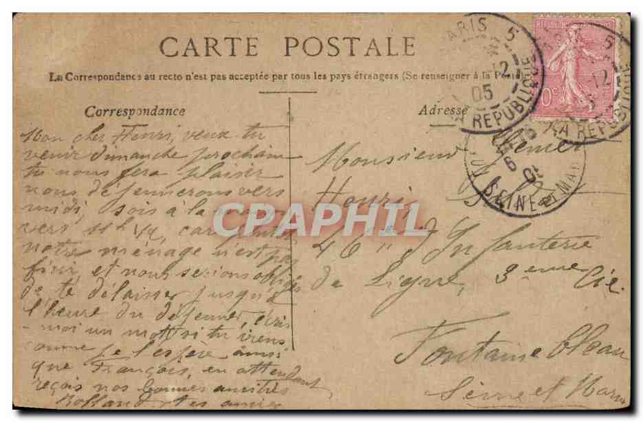 Vichy - Parc et Sources des Celestins - CPA  — Verso