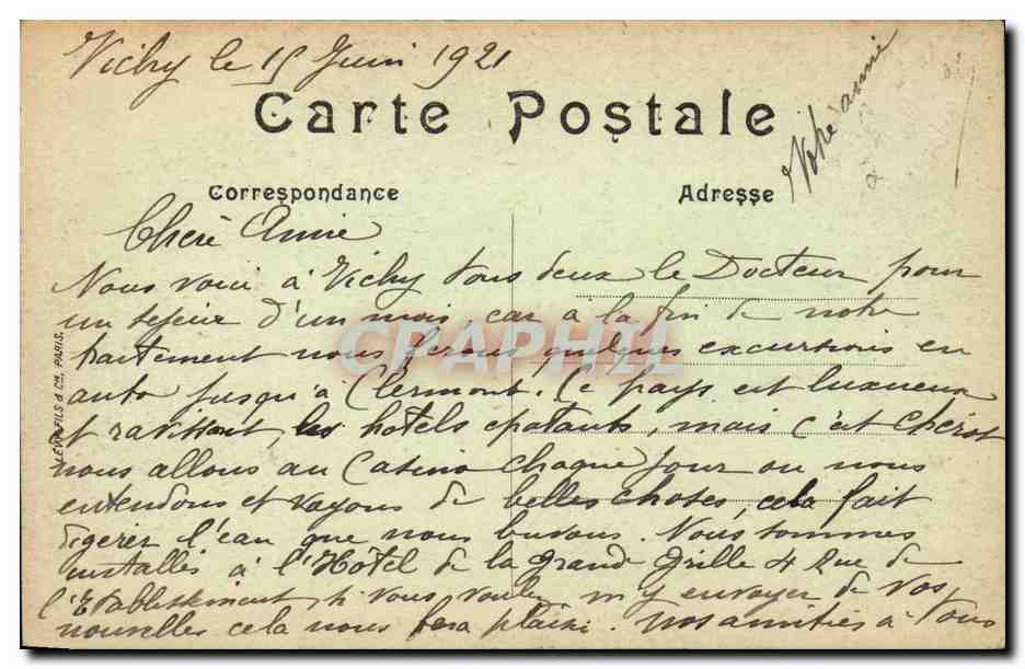 Vichy - Un Coin de Nouveau Parc - Enfant - CPA  — Verso