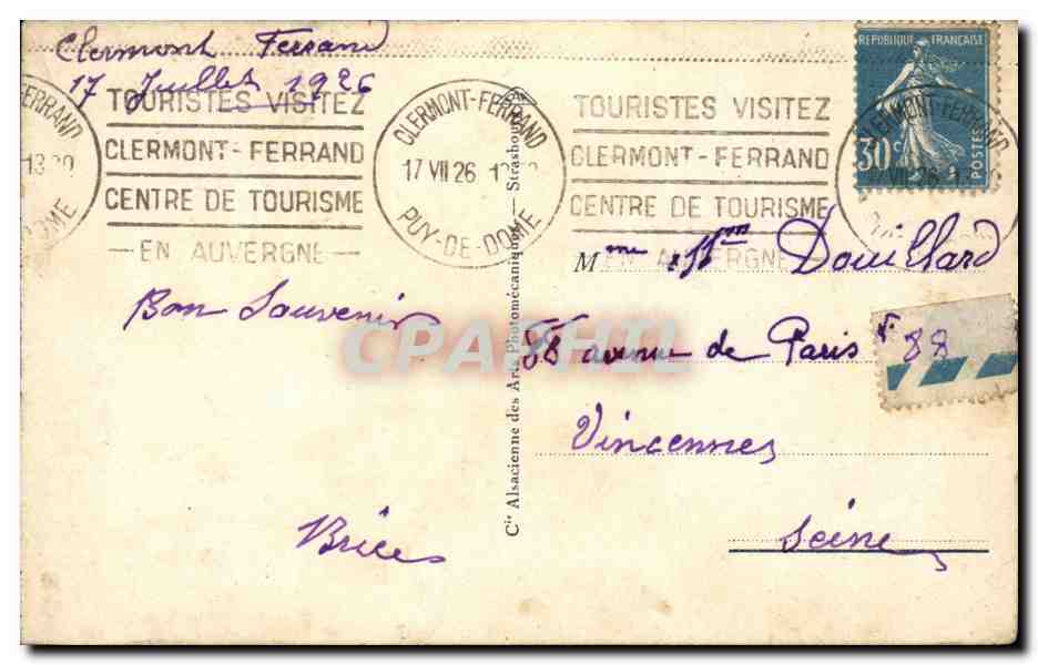 Vichy — Der Park vor dem Krankenhausbrunnen — S. 21 — Rückseite