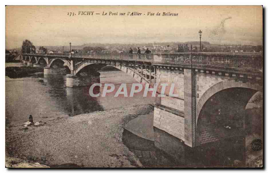 Vichy - Le Pont sur l'Allier - bridge - CPA 
