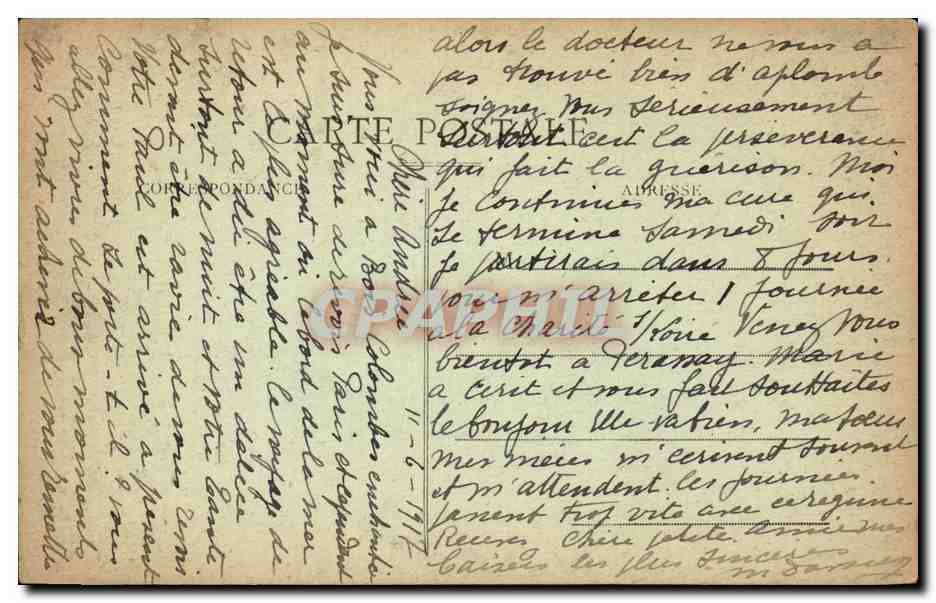Vichy - Le Pont sur l'Allier - bridge - CPA  — Verso