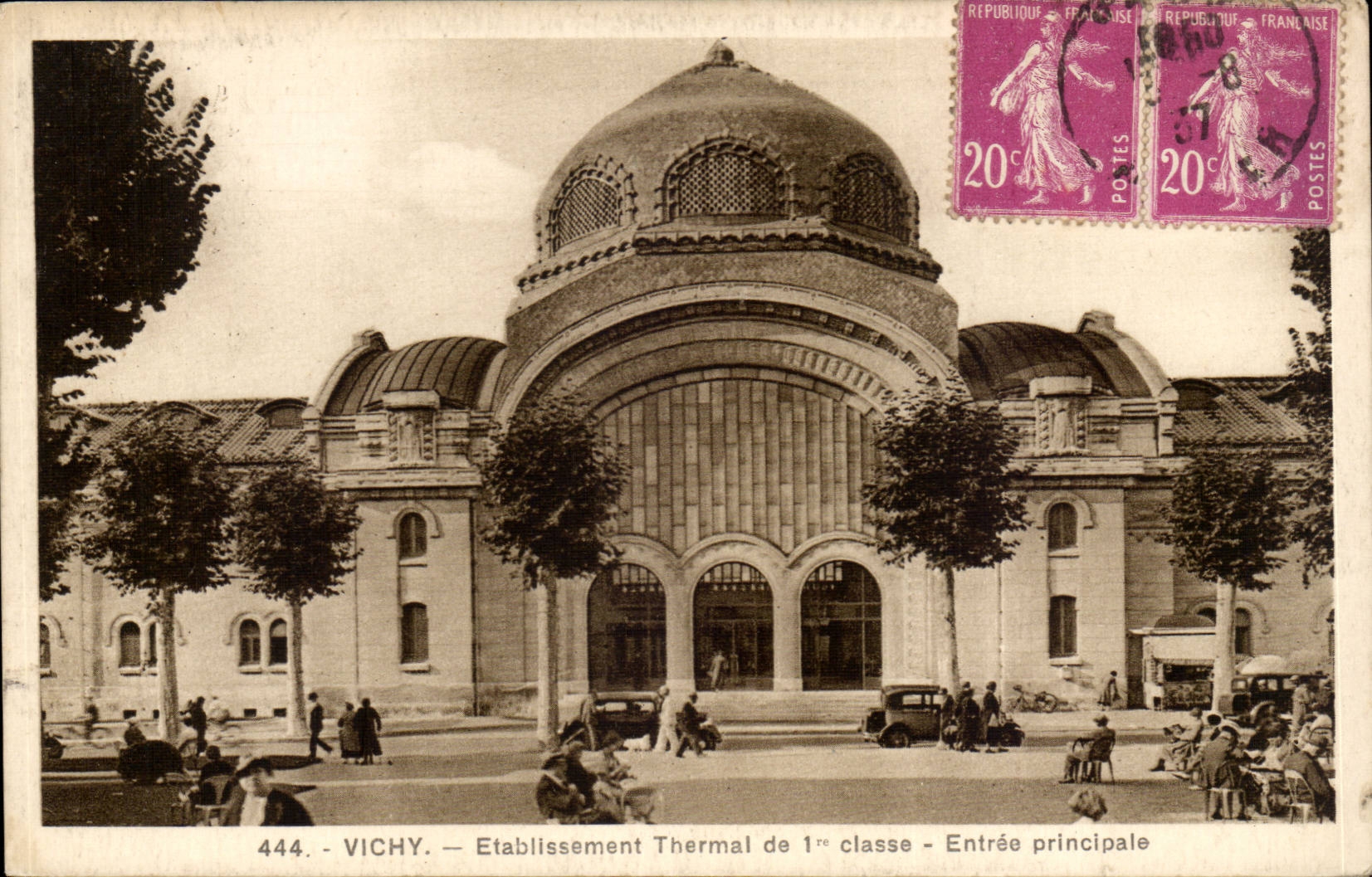Vichy — Erstklassiges Thermalbad — Haupteingang — Éd. La Cigogne, pl. de la Ville, Vichy