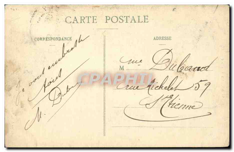 Vichy - Hotel du Parc - CPA  — Verso