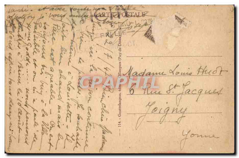 Vichy - Place Victor et Rue du Marechal Foch - CPA  — Back
