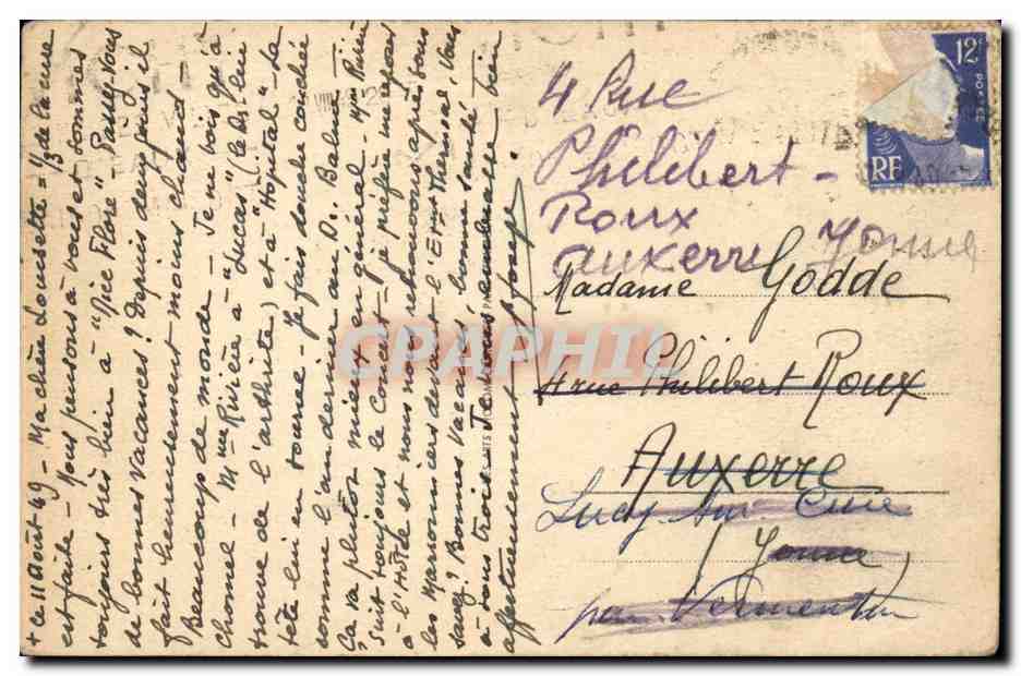 Vichy - Le Casino - CPA  — Verso