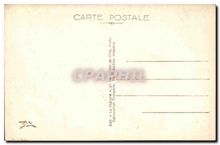 Vichy - Les Bords de l'Allier - Bateaux de Promenade et de Pecheurs - CPA  — Rückseite