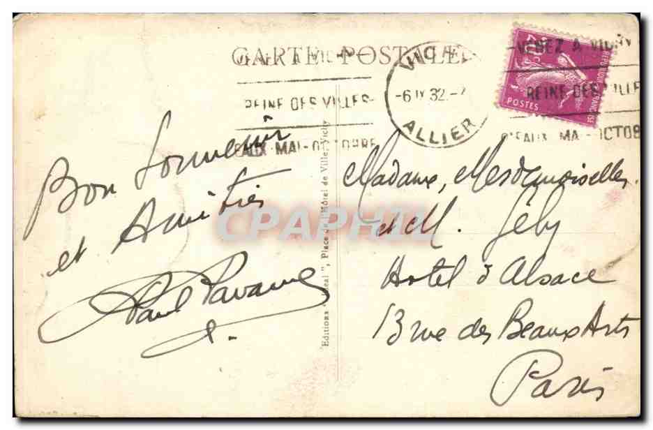 Vichy - Eglise Saint Louis - CPA  — Rückseite