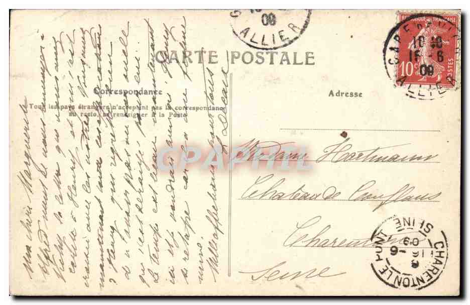 Vichy - le nouvel Etablissement Thermal - CPA  — Verso