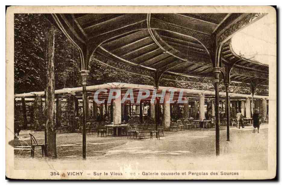 Vichy - Galerie couverts et Pergolas des Sources - CPA 