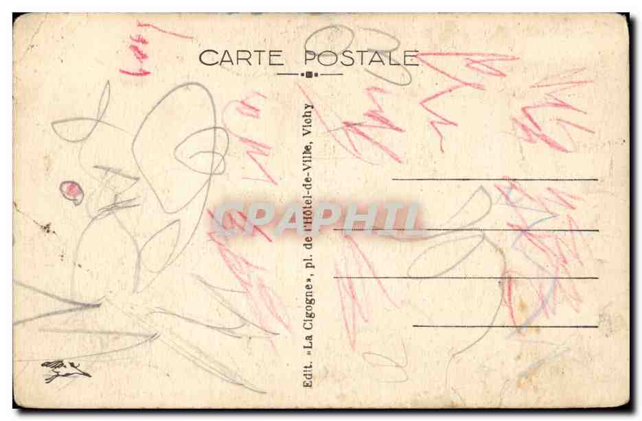 Vichy - Galerie couverts et Pergolas des Sources - CPA  — Verso