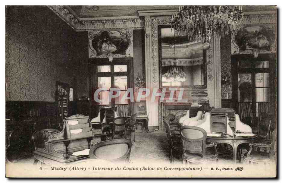 Vichy (Allier) — Intérieur du Casino (Salon de Correspondance) — B. F., Paris