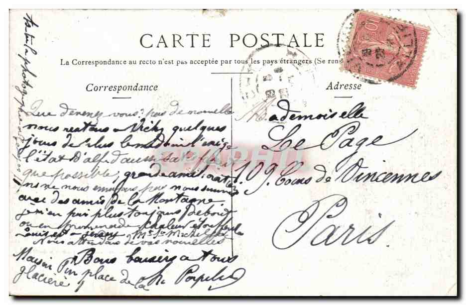 Vichy - Un Coin de la Restauration - CPA  — Verso