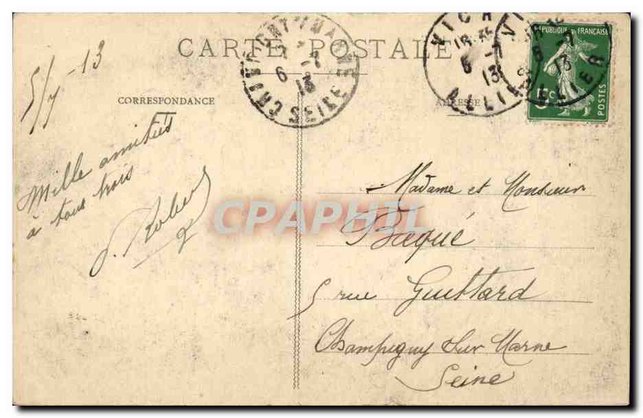Vichy - Le Casino - CPA  — Rückseite