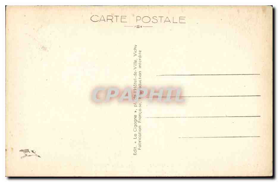 Vichy — Barques sur l'Allier — La Cigogne, n° 546 — Rückseite