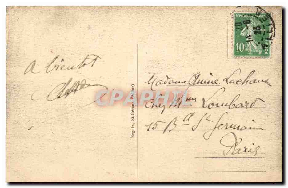 Vichy - Bassin des Cygnes - swan - CPA  — Verso