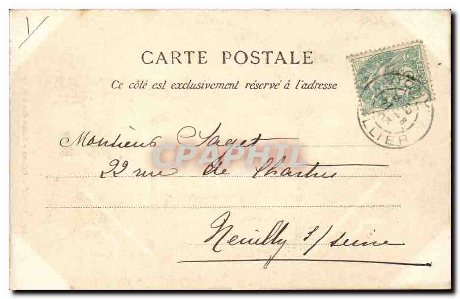 Vichy - Casino - Salon des Dames - CPA  — Rückseite