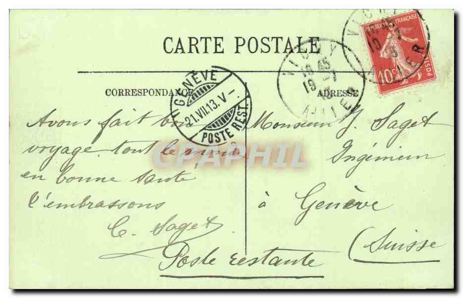 Vichy — Pont de Rochers au Parc des Célestins — LL. n° 137 — Rückseite