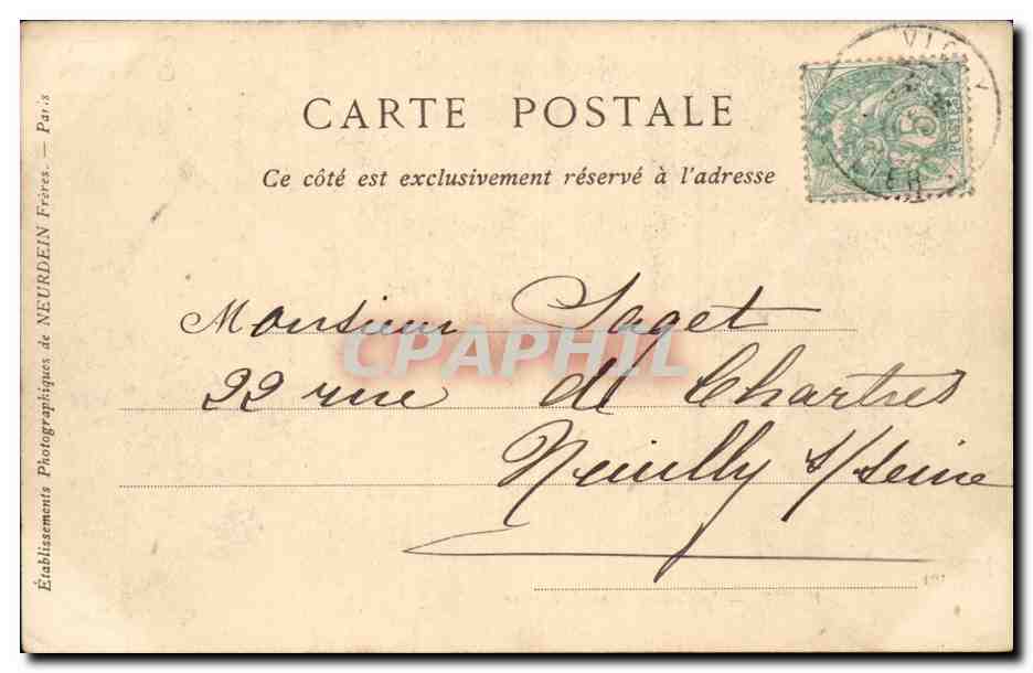 Vichy - Le Casino - Salle de Lecture - CPA  — Rückseite