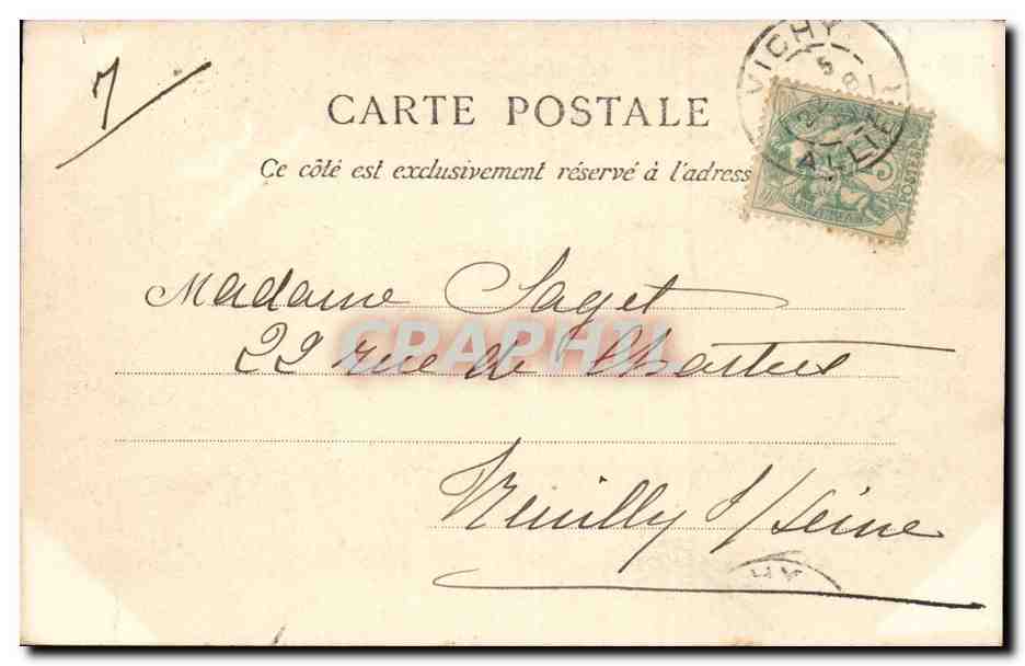 Vichy - Le Casino - Salle de Jeux - CPA  — Rückseite