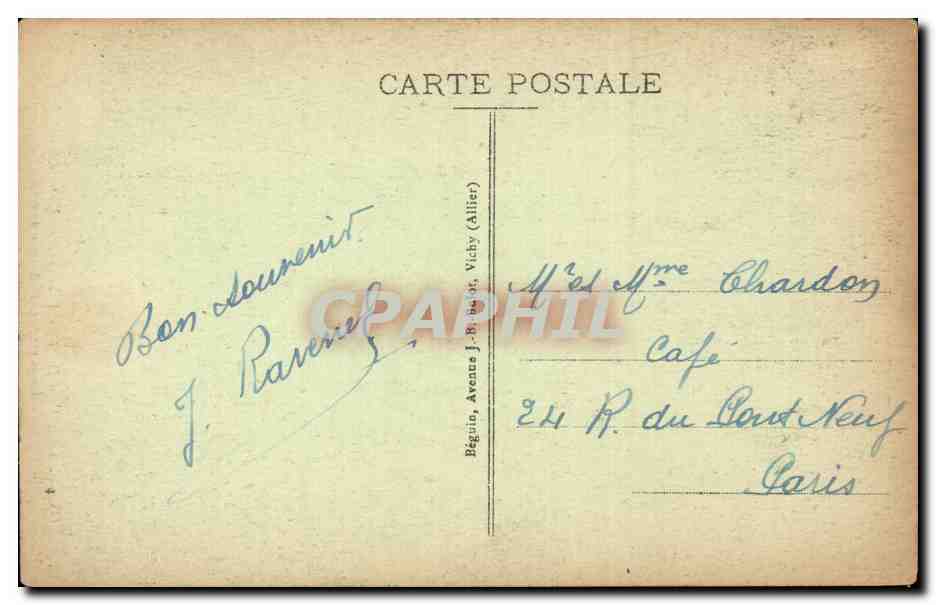 Vichy - La Tour de l'Horloge XV siecle construite par Louis II de Bourbon - CPA  — Verso