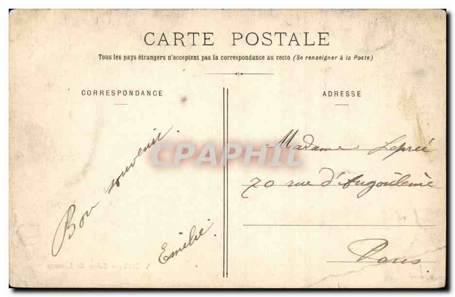 Vichy - Salon de Lecture - CPA  — Verso