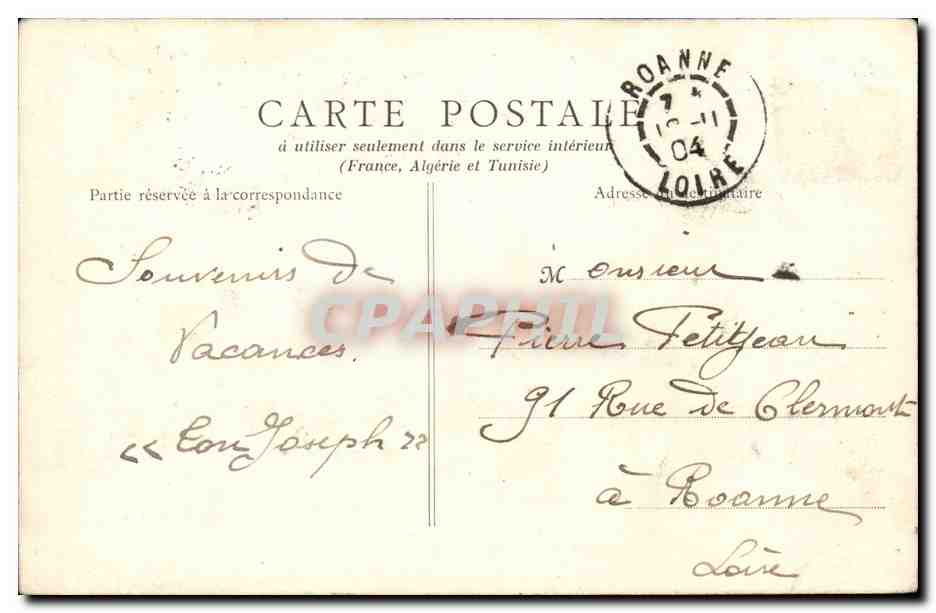 Moulins - Vue generale prise de la Madeleine - CPA  — Rückseite