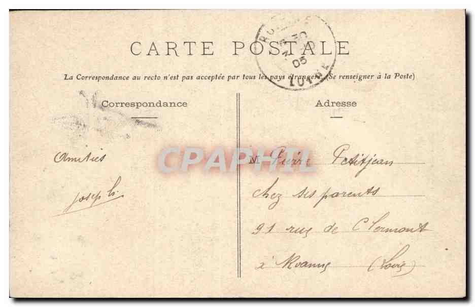 Moulins - Tombeau des Ducs de Montmorency - CPA  — Verso