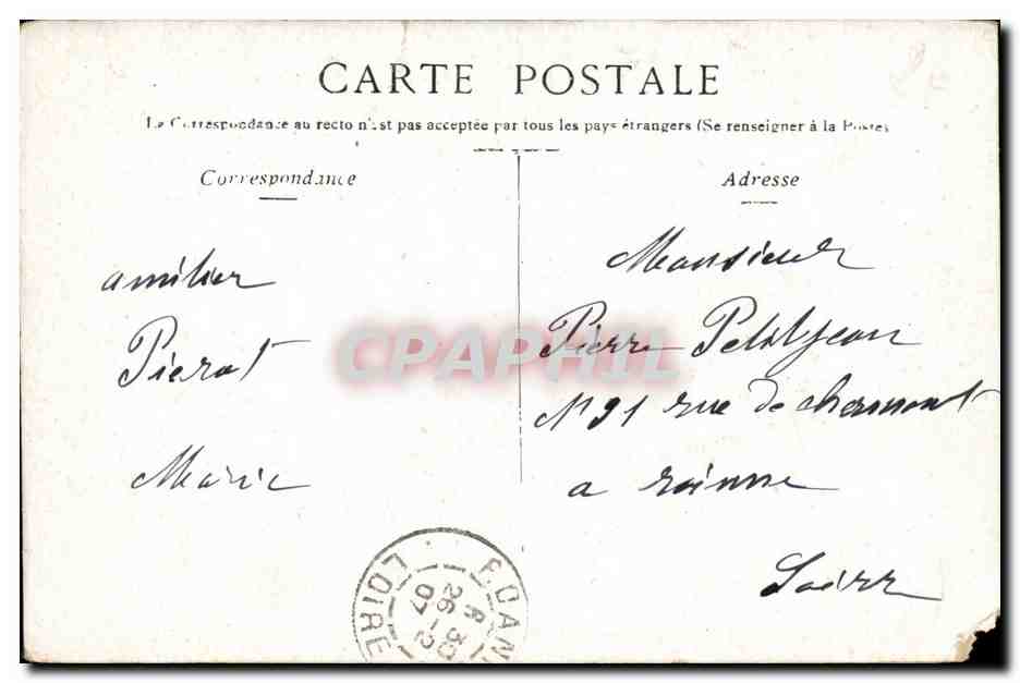 Vichy - Hauterive - Vieux Portique - CPA  — Verso