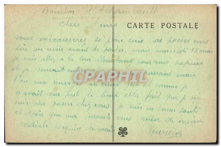 Bourbon L'Archambault en 1620 - Les Ruines - CPA  — Verso