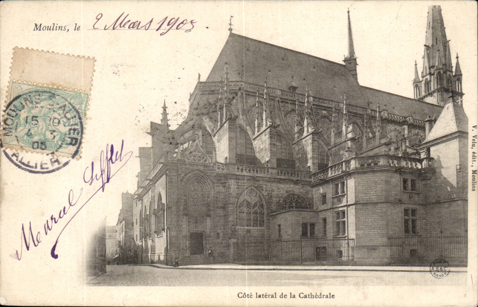 Moulins - 1905 - La Cathedrale - CPA 