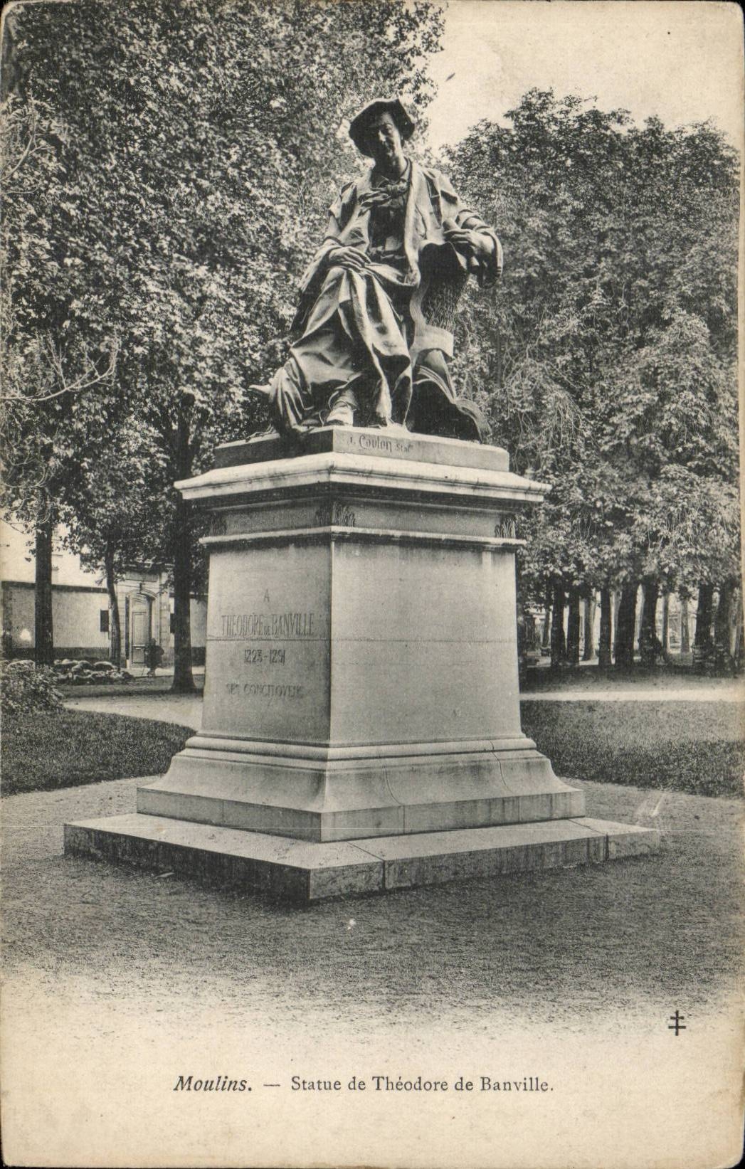 Moulins - Statue de Theodore de Banville - CPA 