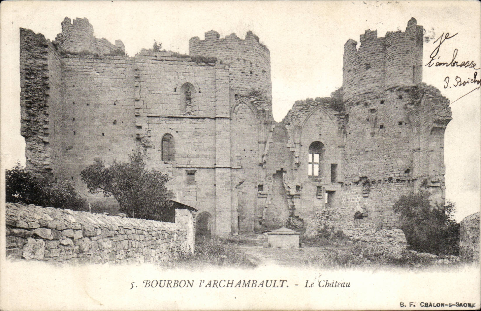 Bourbon l'Archambault - Le Chateau - CPA 