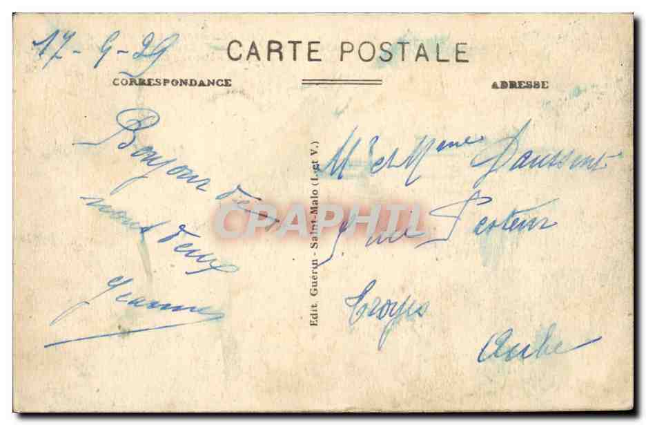 Parame - Plage du Casino et du Grand Hotel - CPA  — Verso