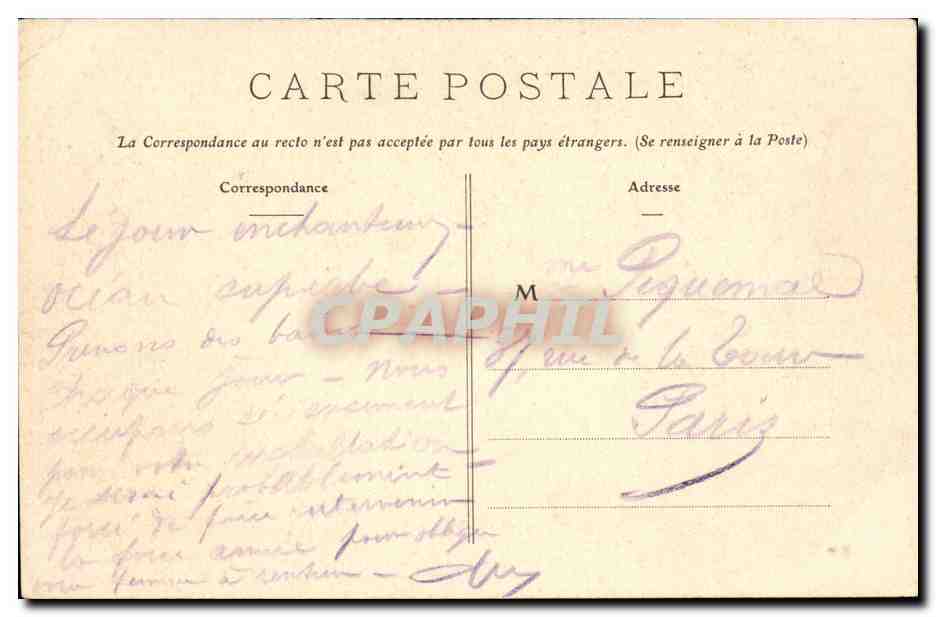 Le Bourg de Batz - Le Monolithe de la Plage - CPA  — Rückseite