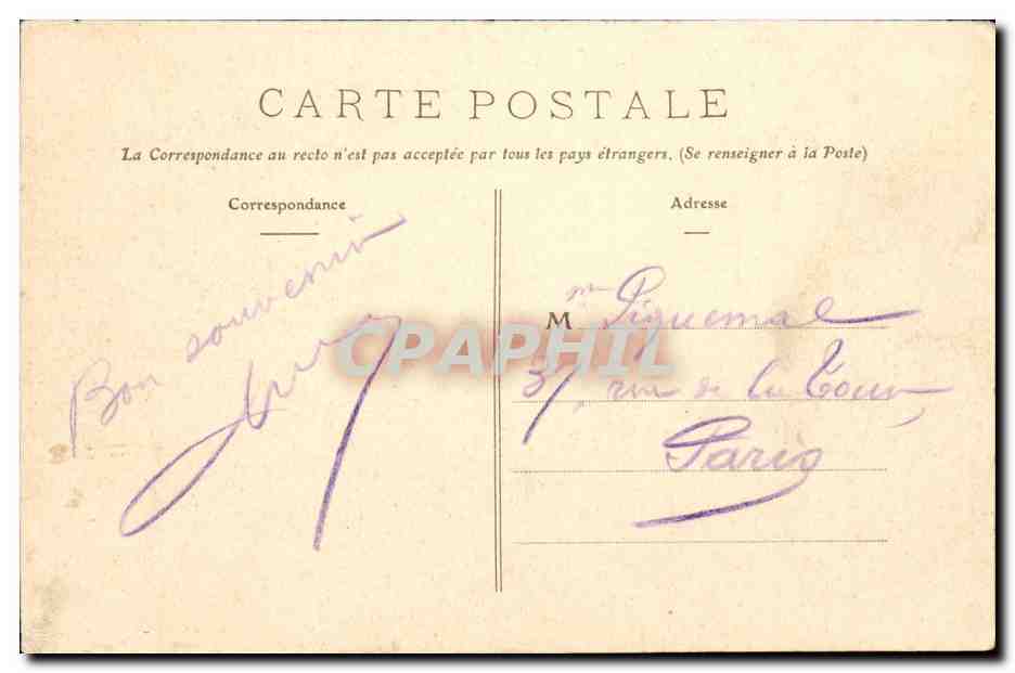 Le Bourg de Batz - Une Vague contre la Jetee - CPA  — Rückseite
