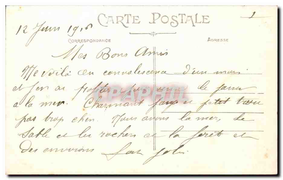 Le Pouliguen - la Plage - CPA  — Rückseite