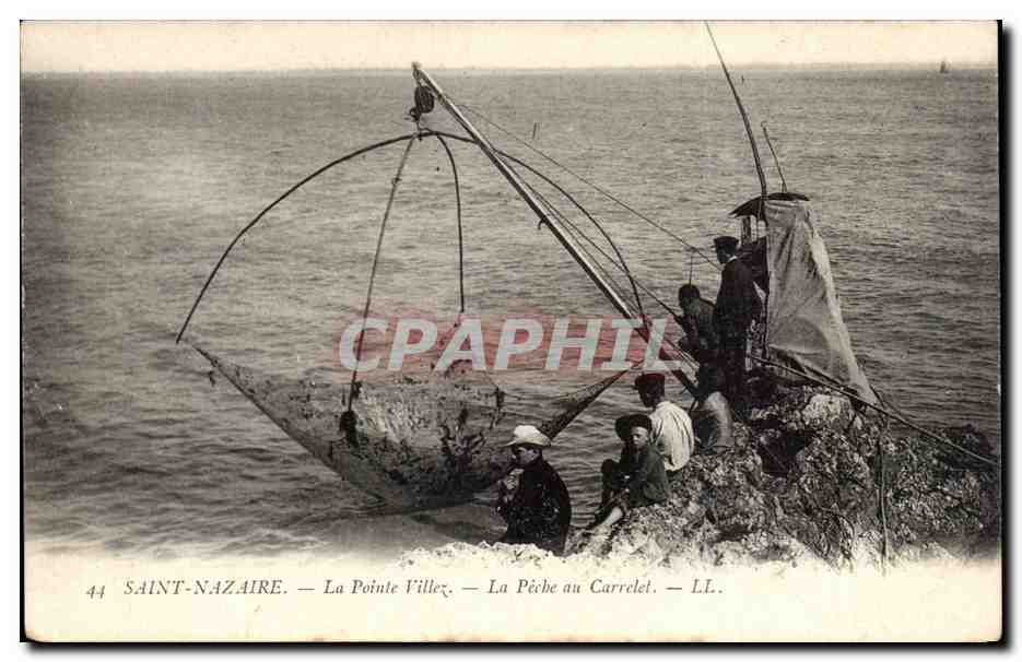 Saint Nazaire - La Pointe Villez - La Peche au Carrelet - CPA 