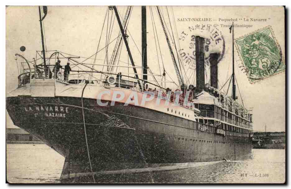 Saint Nazaire - Paquebot - La Navarre - steamer - CPA 
