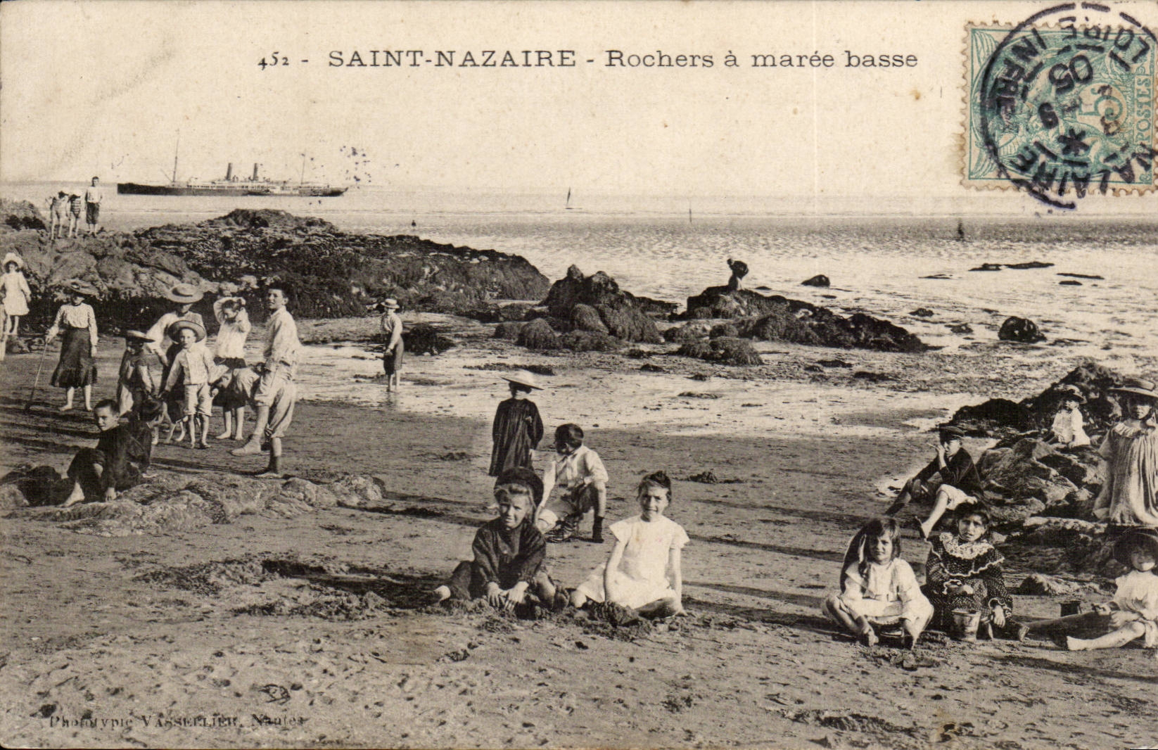 Saint Nazaire - Rochers a Maree basse - CPA 