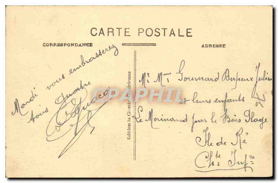 Saint Nazaire - Le Pont tournant et le Semaphore - CPA  — Verso