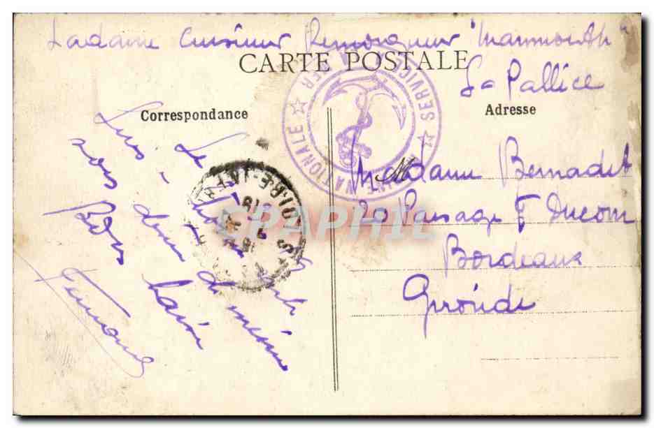 Saint Nazaire - Rochers et Phare de Ville les Martin - lighthouse - CPA  — Verso