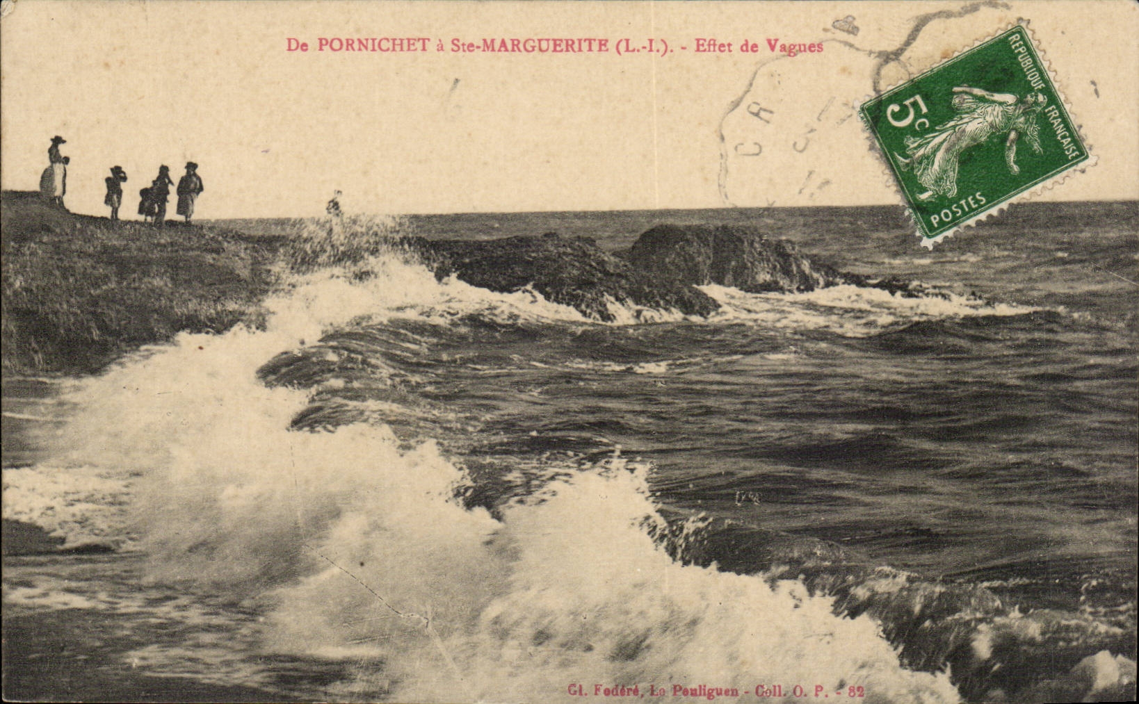 Pornichet - Ste Marguerite - Effet de Vagues - CPA 