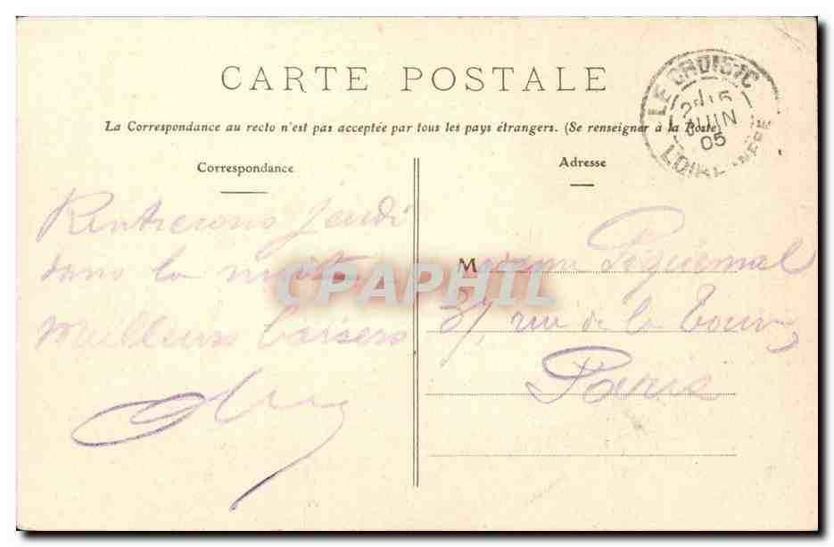 Le Croisic - L'Eglise - CPA  — Rückseite