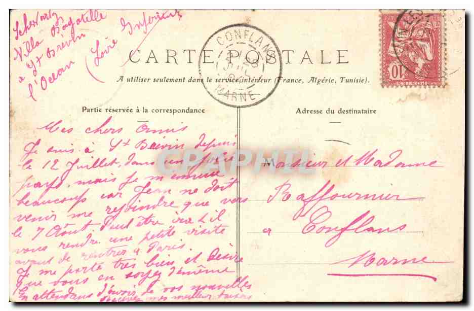 St Brevin Les Pins - Embarcadere du bateau - CPA  — Rückseite