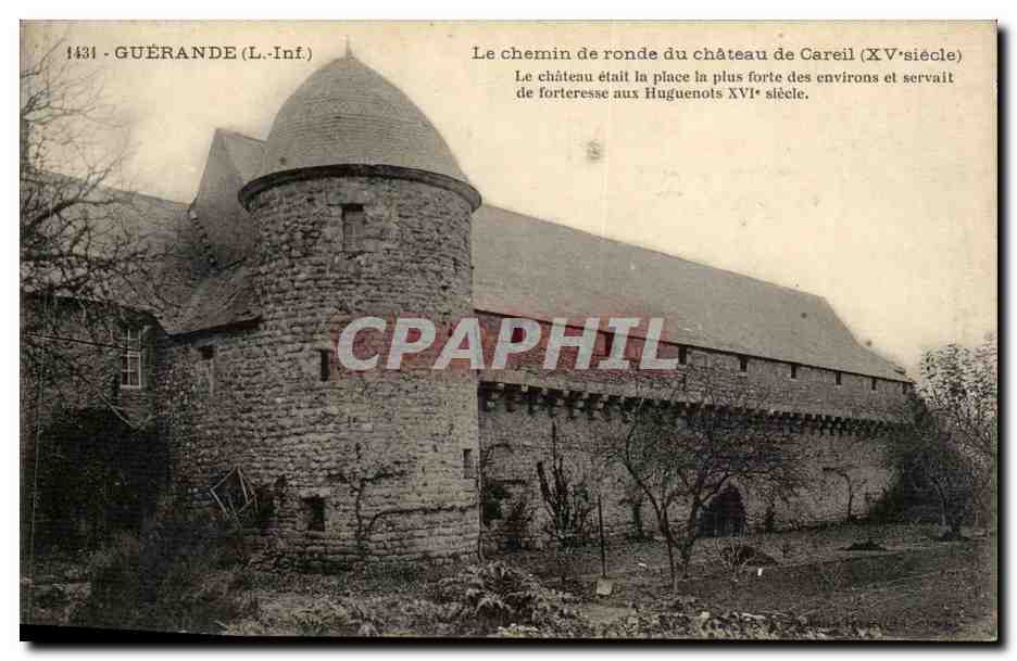 Guerande - Le Chemin de ronde du Chateau de Careil XV siecle - CPA 